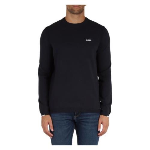 Tech-Flex Katoenen Longsleeve Top Boss , Blue , Heren