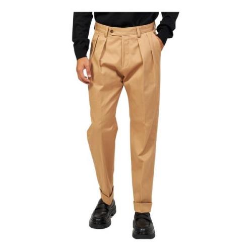 Beige Relaxte Broek Boss , Beige , Heren