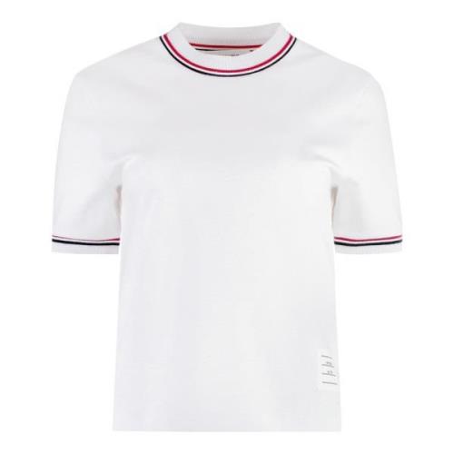 Gestreept katoenen crew-neck T-shirt Thom Browne , White , Dames