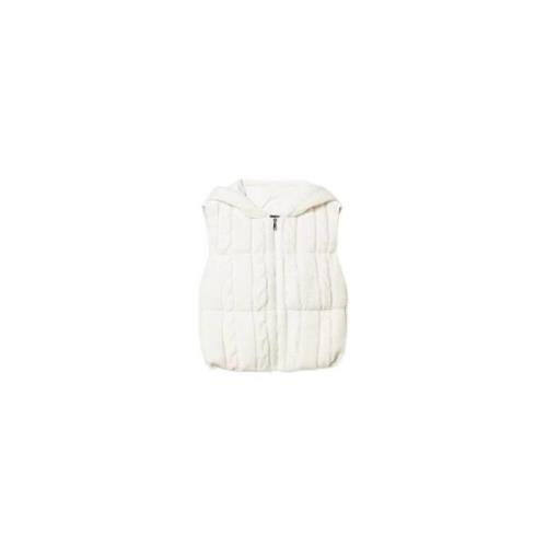 Wit Gebreid Hoodie Jack Twinset , White , Dames