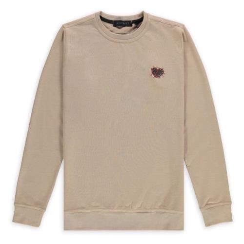 Taupe Teddy Sweater - Trendy Design Aspact , Beige , Heren