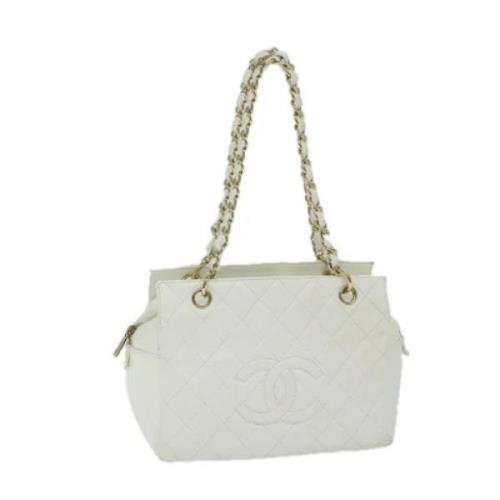 Pre-owned Leather chanel-bags Chanel Vintage , White , Dames