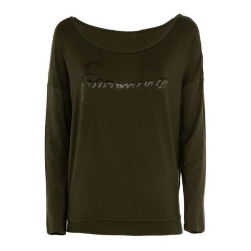 Groene longsleeve top Fracomina , Green , Dames