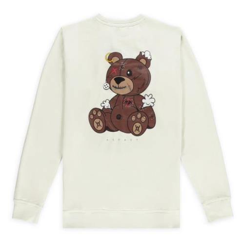 Gezellige Teddy Sweater - Trendy Design Aspact , White , Heren