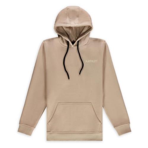 Taupe Outline Hoodie - Trendy Design Aspact , Beige , Heren