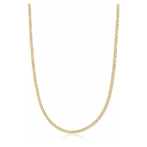 Mens Gold Cuban Link Chain in 3mm Nialaya , Yellow , Heren