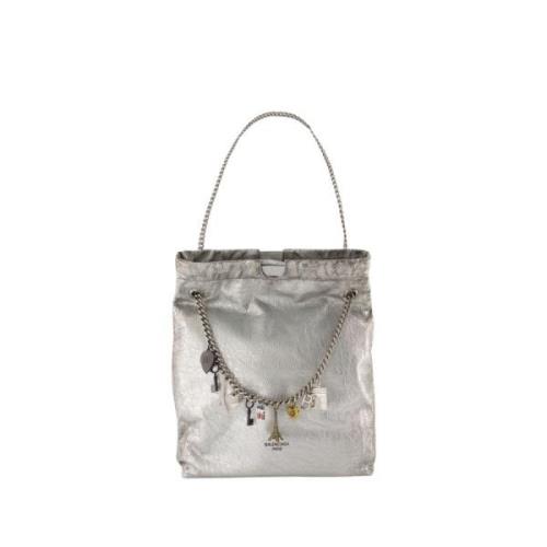 Zilver Crush Tote Schoudertas Balenciaga , Gray , Dames