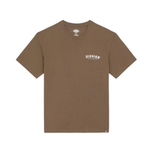 Bouwer T-shirt Korte Mouw Shirt Dickies , Brown , Heren