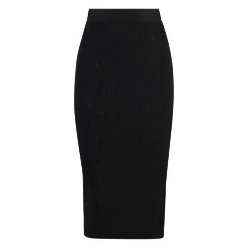 Ribgebreide Pencil Skirt Tom Ford , Black , Dames