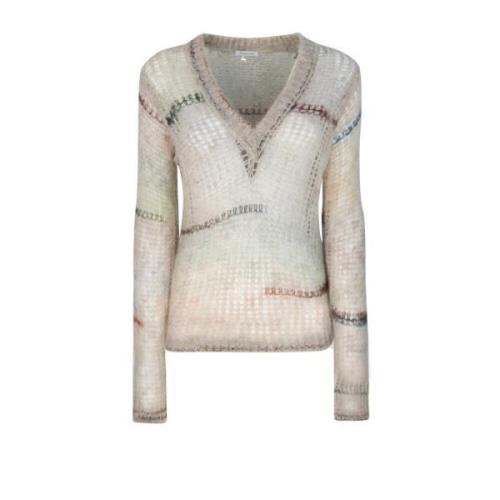 Zachte Pasvorm Lange Mouw Sweaters Patrizia Pepe , Beige , Dames