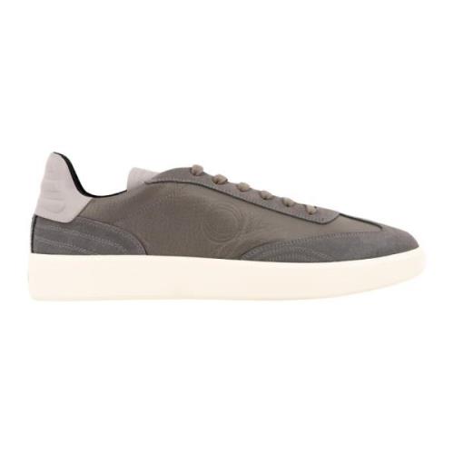 Elegante Heren Leren Sneakers Grijs Pantofola d'Oro , Gray , Heren