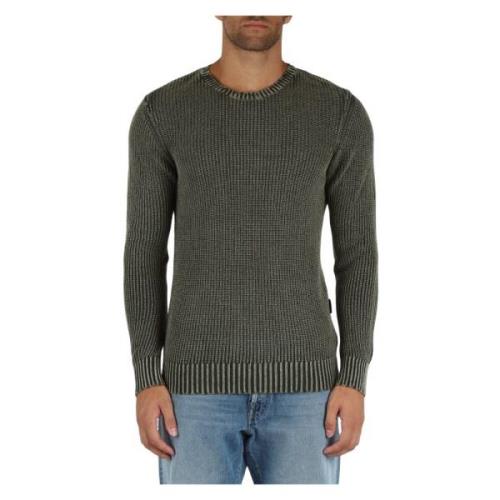 Premium Katoenen Crewneck Sweater Replay , Green , Heren