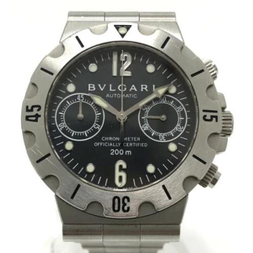 Pre-owned Stainless Steel watches Bvlgari Vintage , Black , Heren