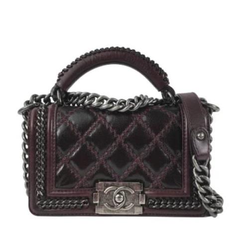 Pre-owned Leather chanel-bags Chanel Vintage , Red , Dames