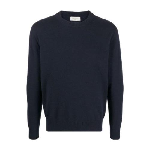 Blauwe Cashmere Crew-Neck Jumper Piacenza 1733 , Blue , Heren