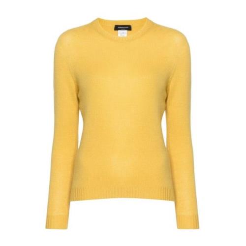 Mosterdgele Cashmere Gebreide Trui Fabiana Filippi , Yellow , Dames