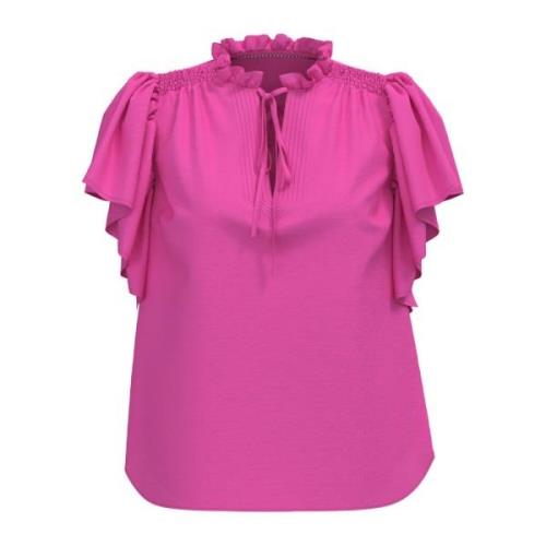 Ruche Top Blouse in Roze Co'Couture , Pink , Dames