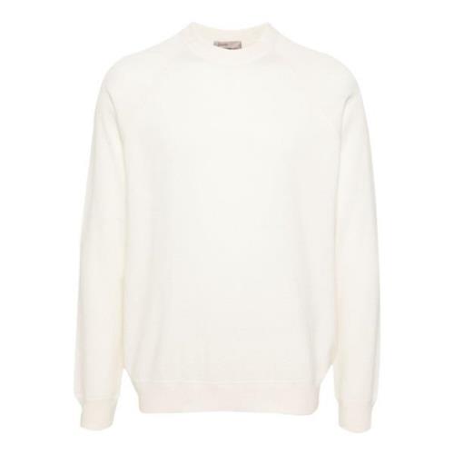 Kasjmier Crew Neck Sweater Wit Herno , White , Heren