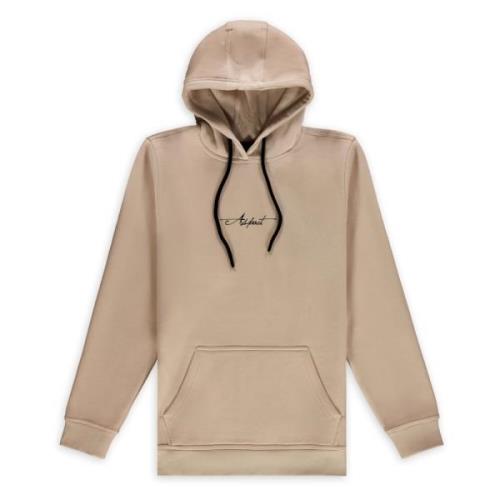 Taupe Signature Hoodie - Trendy Design Aspact , Beige , Heren