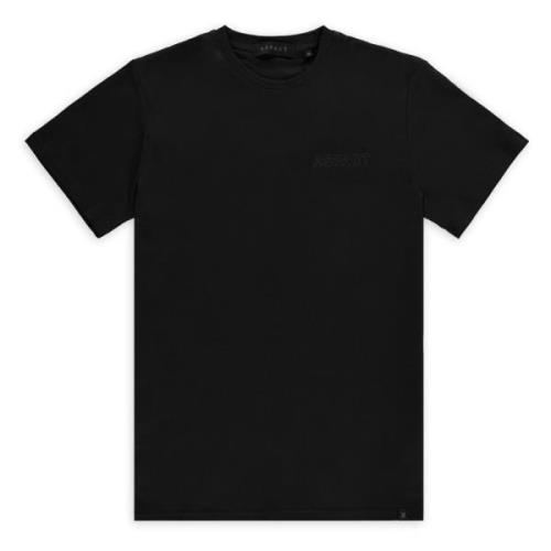 Zwarte Outline Tee - Trendy Design Aspact , Black , Heren