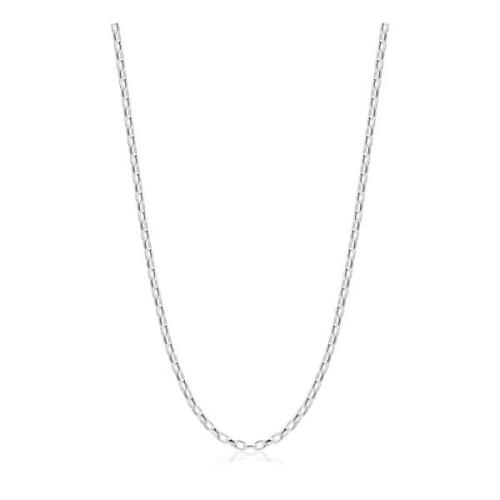 Sterling Silver Thin Cable Chain Nialaya , Gray , Heren