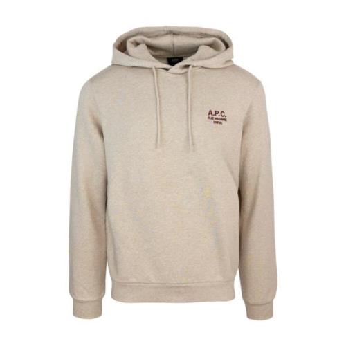 Biologische katoenen hoodie met verstelbare trekkoorden A.p.c. , Beige...