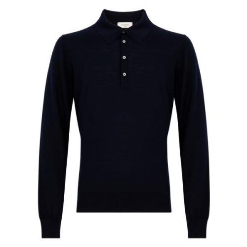 Cashmere Blauwe T-shirts en Polos Piacenza 1733 , Blue , Heren