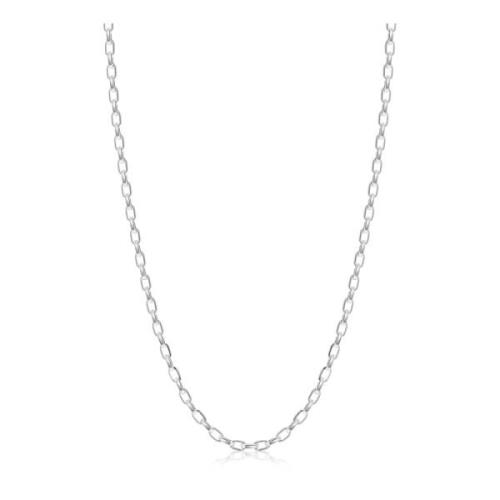 Sterling Silver Faceted Cable Chain Nialaya , Gray , Heren