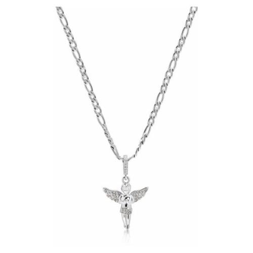 Womens Silver Angel Necklace Nialaya , Gray , Dames