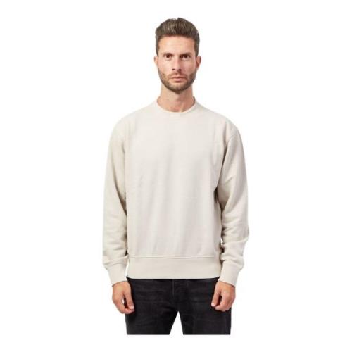 Beige Crewneck Sweater Orange Collection Boss , Beige , Heren