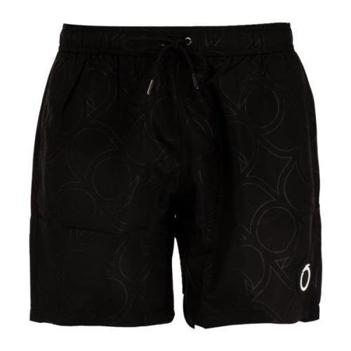 Heren Strand Boxer Shorts Trendy Stijl Trussardi , Black , Heren