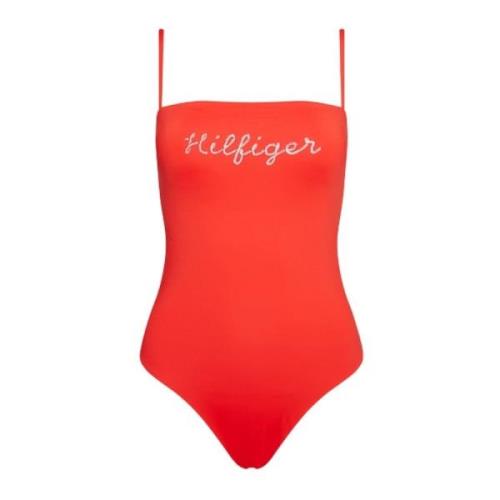 Dames Badpak One Piece Tommy Hilfiger , Red , Dames