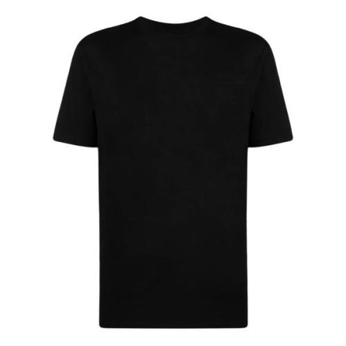 Zwarte Katoenen T-shirt met Logo Print Jil Sander , Black , Heren