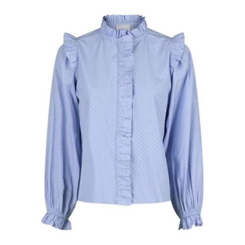 Charly Mini Dot Blouse Lichtblauw Neo Noir , Blue , Dames