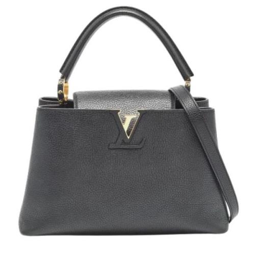 Pre-owned Leather handbags Louis Vuitton Vintage , Black , Dames