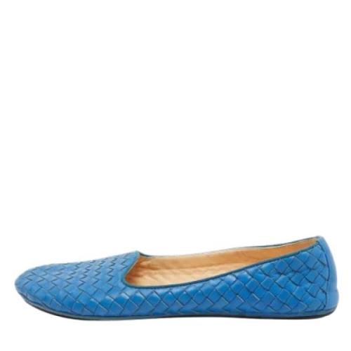 Pre-owned Leather flats Bottega Veneta Vintage , Blue , Dames