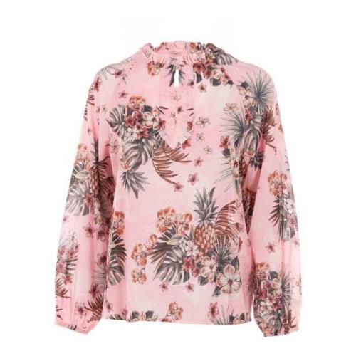 Lange Mouw Bloemenblouse Zomer Liu Jo , Multicolor , Dames