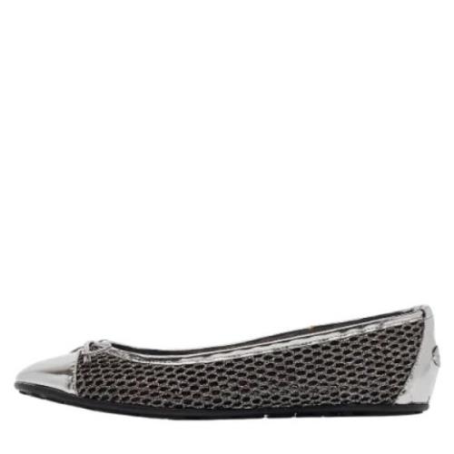 Pre-owned Leather flats Jimmy Choo Pre-owned , Gray , Dames