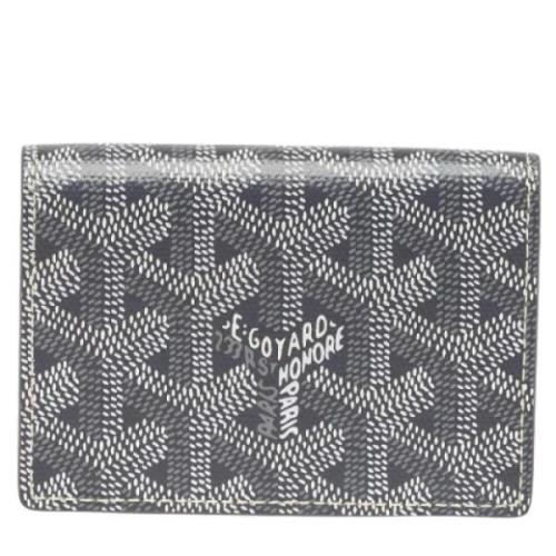 Pre-owned Coated canvas wallets Goyard Vintage , Gray , Dames