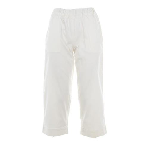 Hoge taille wijde broek voor vrouwen Sun68 , White , Dames