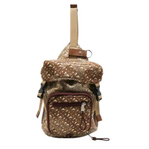 Pre-owned Nylon backpacks Burberry Vintage , Brown , Dames