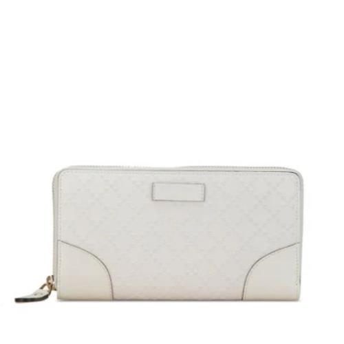 Pre-owned Leather wallets Gucci Vintage , White , Dames