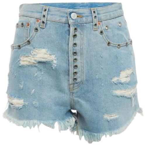 Pre-owned Denim bottoms Gucci Vintage , Blue , Dames