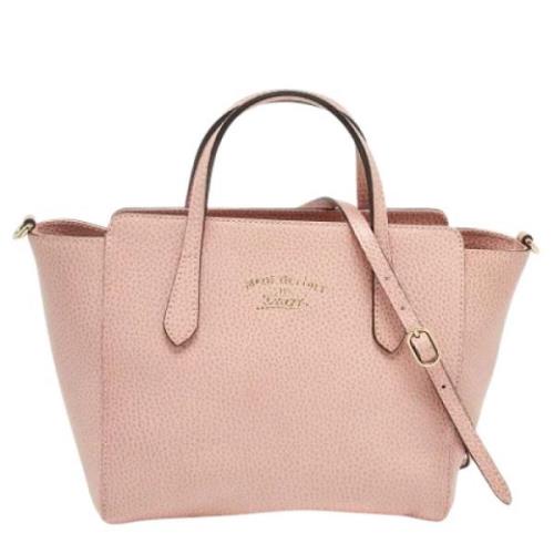 Pre-owned Leather totes Gucci Vintage , Pink , Dames