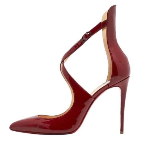 Pre-owned Leather heels Christian Louboutin Pre-owned , Red , Dames