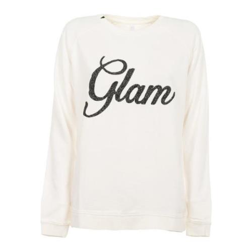 Sportieve Geborduurde Sweater Wit Outlet Prijs Sun68 , White , Dames