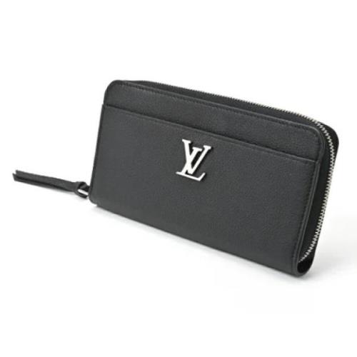 Pre-owned Leather wallets Louis Vuitton Vintage , Black , Dames