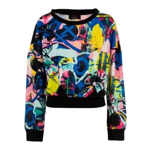 Sportieve Multicolor Disney Thema Korte Sweater Fracomina , Multicolor...