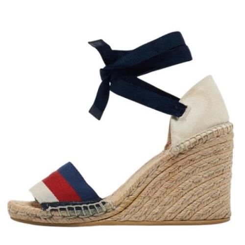 Pre-owned Canvas espadrilles Gucci Vintage , White , Dames