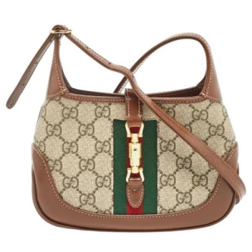 Pre-owned Coated canvas gucci-bags Gucci Vintage , Beige , Dames